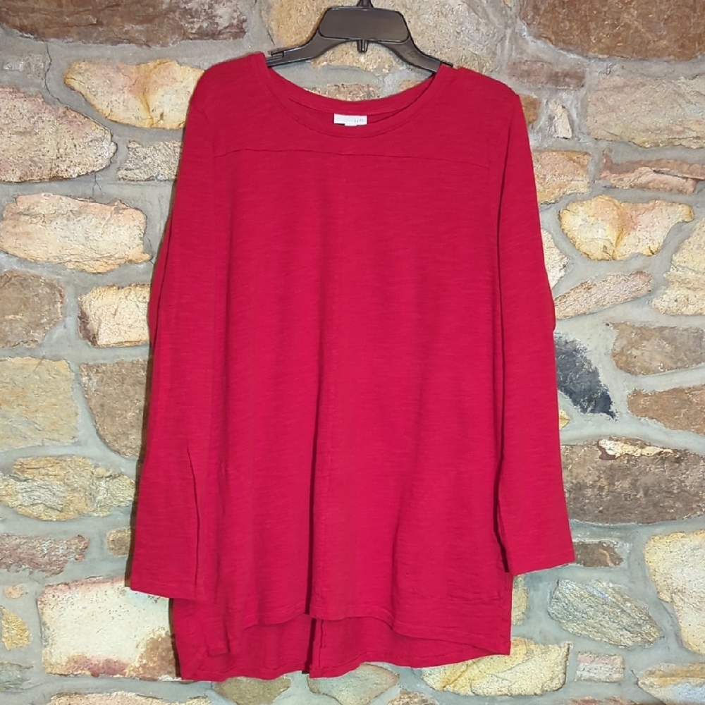 J. Jill Vibrant Red Long Sleeve Tunic